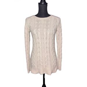 Ann Taylor Loft Crewneck Cable-Knit Sweater
